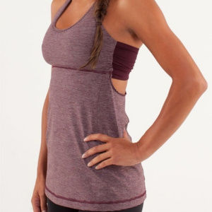 Lululemon Heathered Bordeaux turbo tank